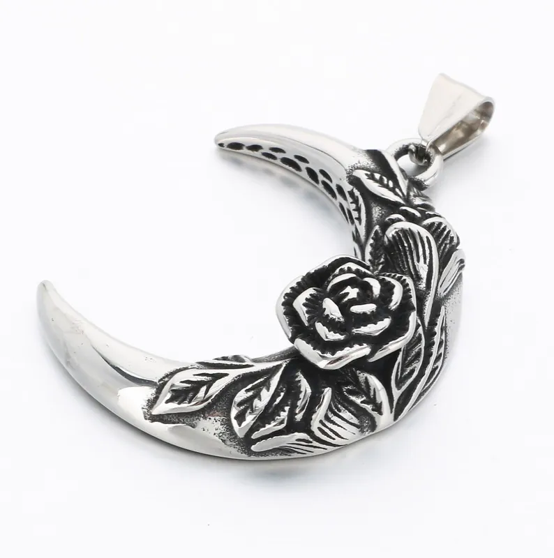 Stainless Steel Pendant Necklace Vintage Gothic Punk Style Viking Mjolnir Religious Cross Jewelry For Men Women