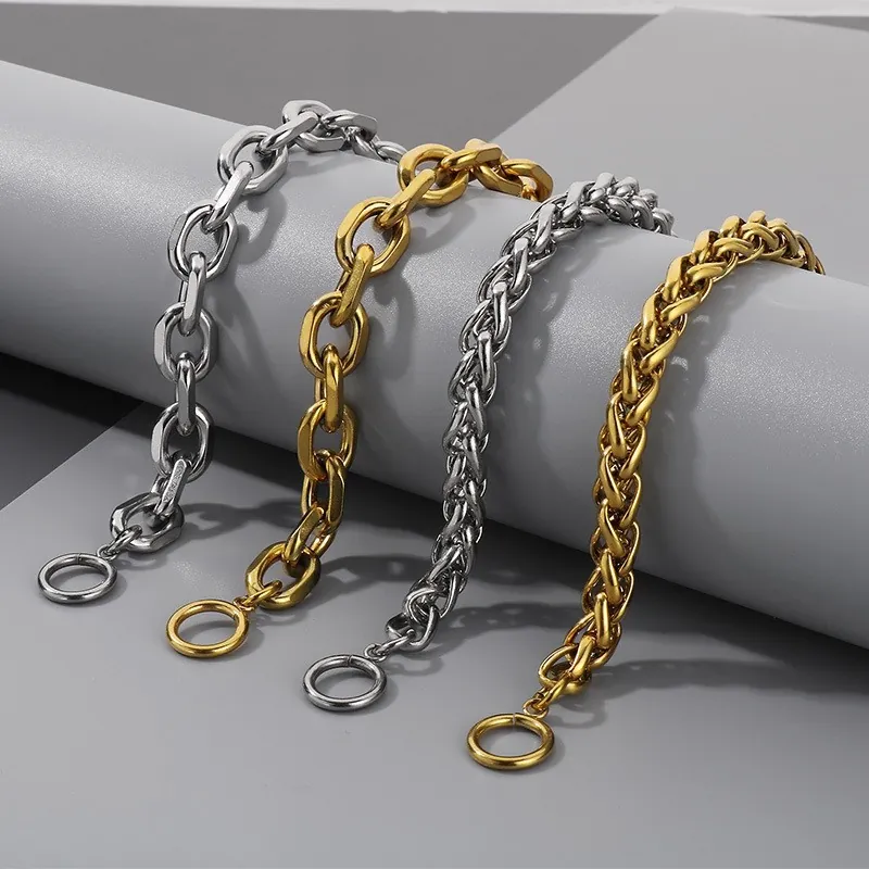 Bracelet Chaîne En Acier Inoxydable Avec Fermoir Toggle OT Bijou Style Hip Hop Punk Pour Hommes Et Femmes Accessoire