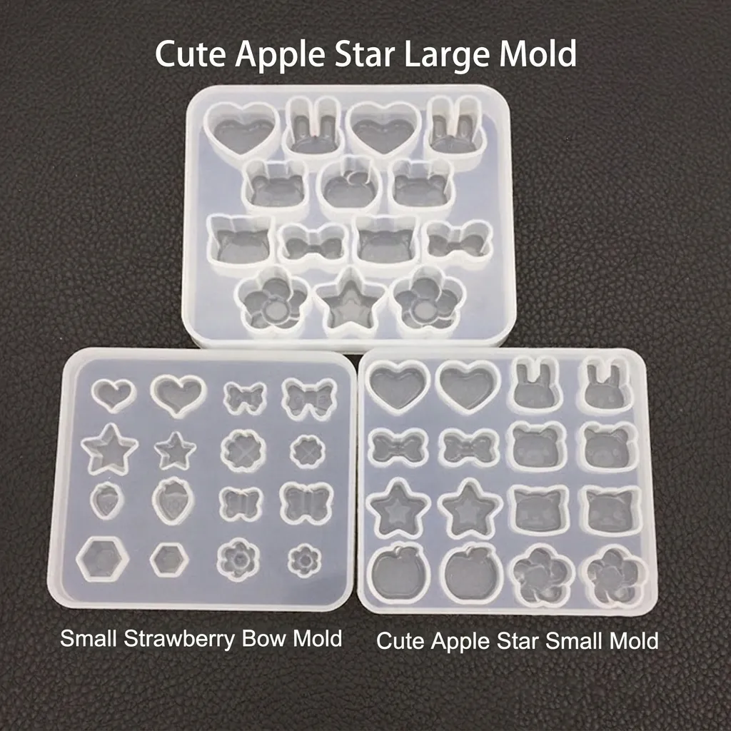 DIY Silicone Mold Crystal Resin Epoxy Casting Multi Shapes Heart Star Animal Fruit Handmade Jewelry Making Tools