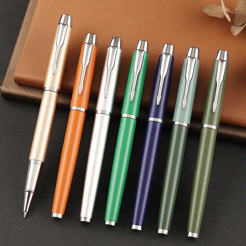Metal Rollerball Pen Aluminum Alloy Fine Point Smooth Writing Business Office Stationery Professional Signing Pen Gift