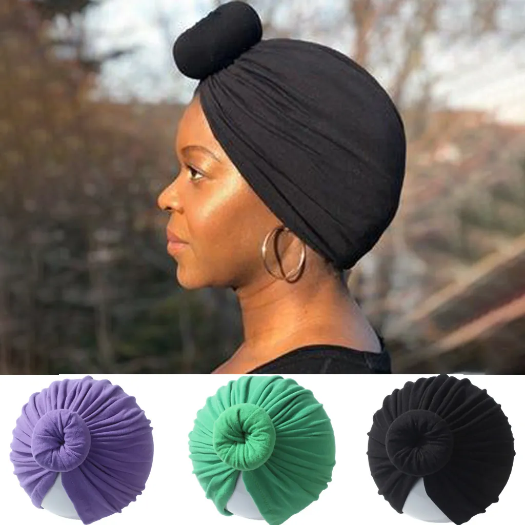 Baby Turban Mütze Weich Geknotet Donut Rundknoten Plissiert Kopfwickel Böhmische Mode Für Neugeborene Kleinkinder