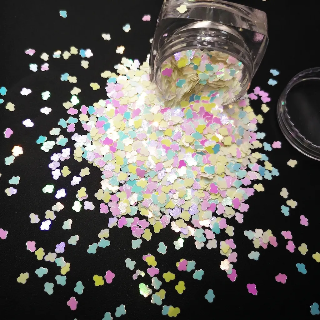 Cloud Shape Glitter Sequins PET Pearlescent Iridescent Shimmer Nail Art DIY Crafts Resin Decoration