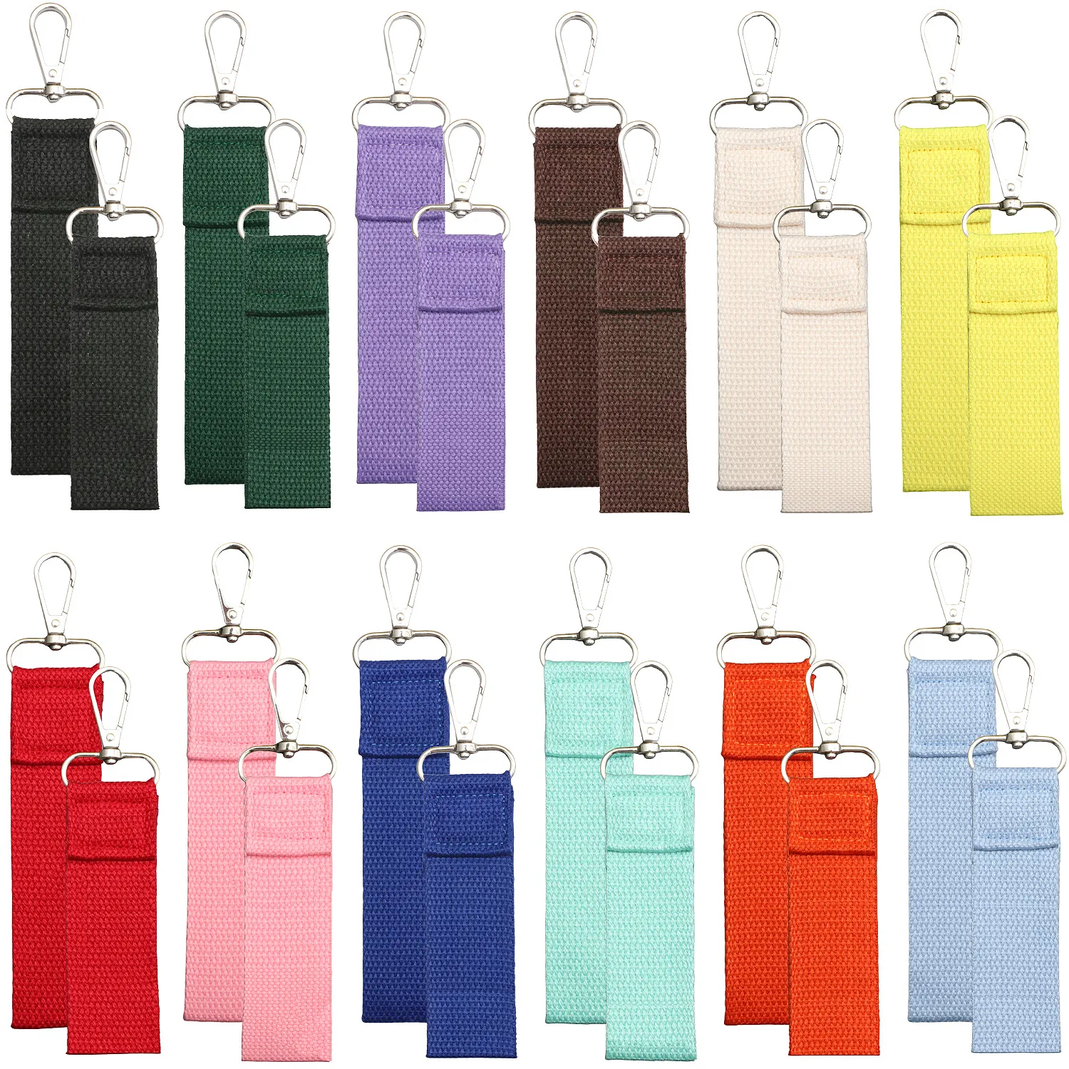 Webbing Keychain Lanyard Polyester Colorful Bag Charm Decorative Strap With Metal Lobster Clasp For DIY Accessories