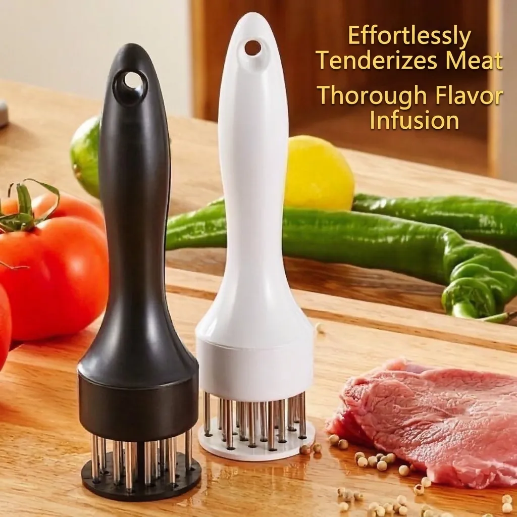Professional Meat Tenderizer Tool With Stainless Steel Needles Manual Kitchen Cooking Accessory For Steak Poultry Pork