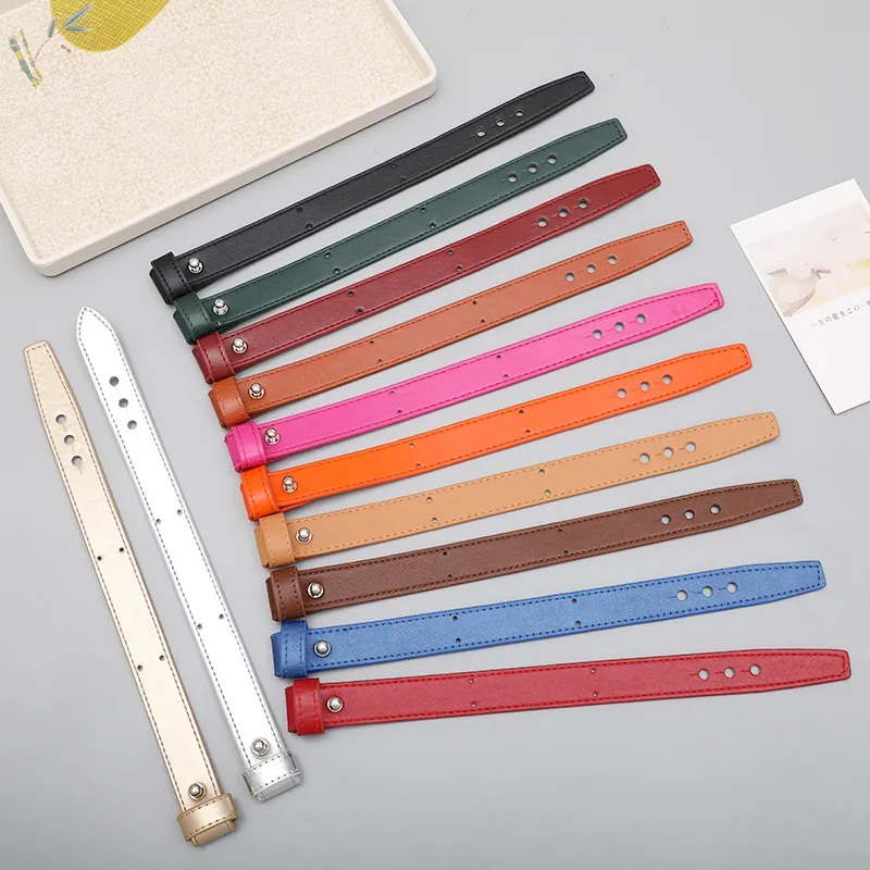 Leather Wrist Strap DIY Phone Case Accessory With Metal Rivets Adjustable Multi Color Elegant Fashion For Women