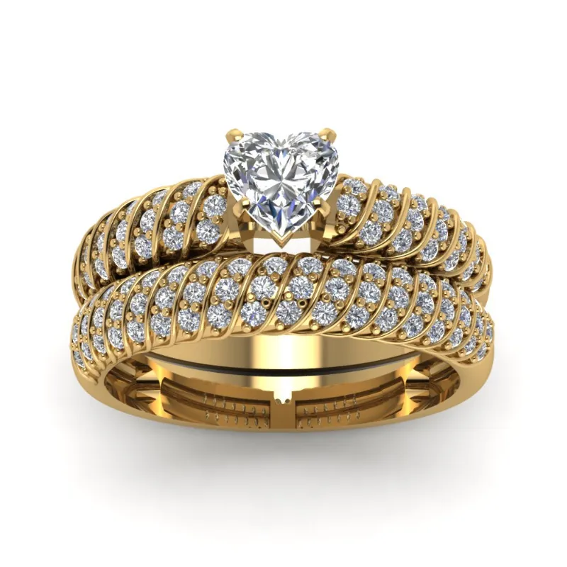 Bagues En Alliage Empilables Avec Zircone En Cœur Anneau Tressé Micro Pavé Bijoux De Mariage Fiançailles Pour Femmes