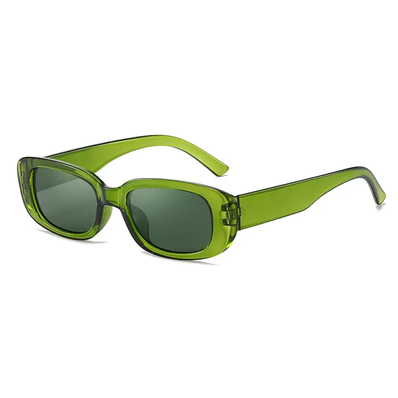 Retro Rectangular Sunglasses Plastic Frame PC Lens UV400 Protection Y2K Fashion Square Hip Hop Glasses Unisex
