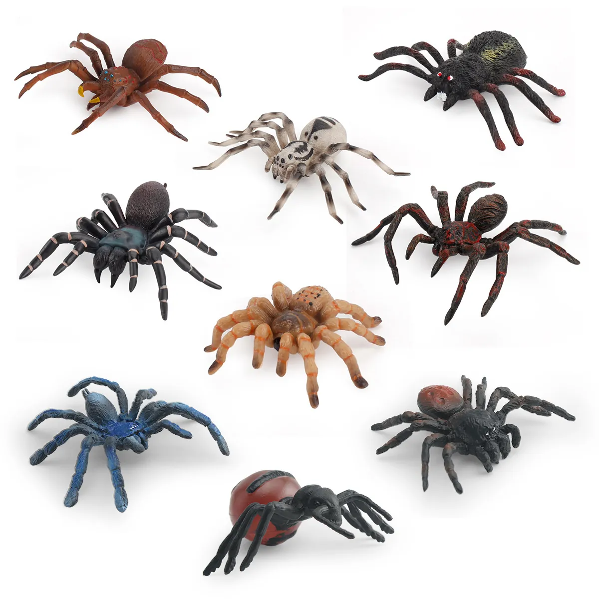 Simulation Spider Insect Models Toy PVC Plastic Realistic Tarantula Funnel Spider For Educational Prank Halloween Decor