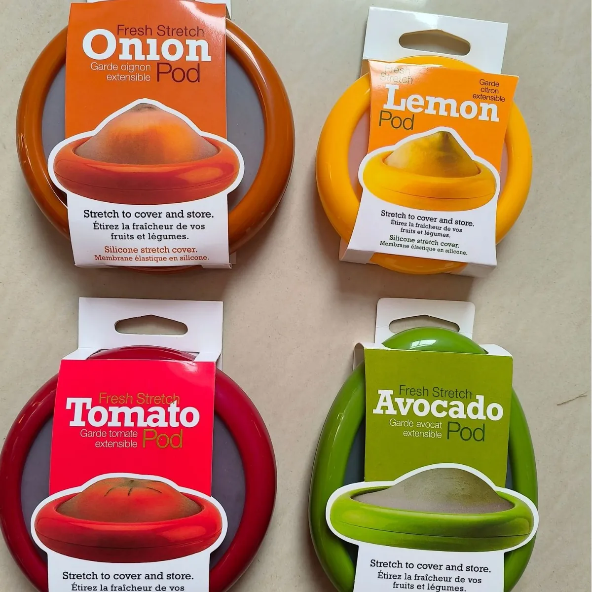Pods De Almacenamiento Frutas Verduras Tapa Extensible Silicona Caja Preservación Para Cebolla Limón Tomate Aguacate Organizador