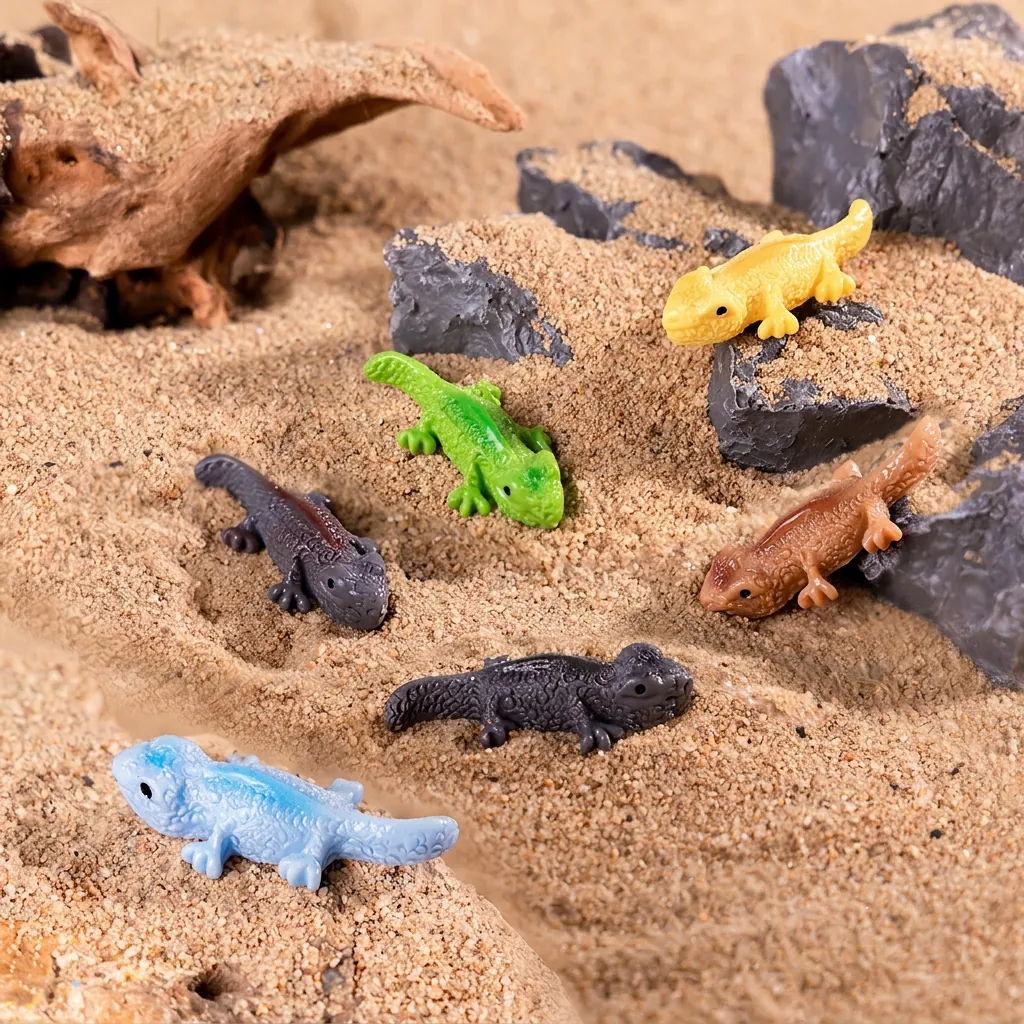 Realistic Resin Lizard Miniature Figurine Tiny Reptile Model For Fairy Garden Micro Landscape DIY Crafts Decoration