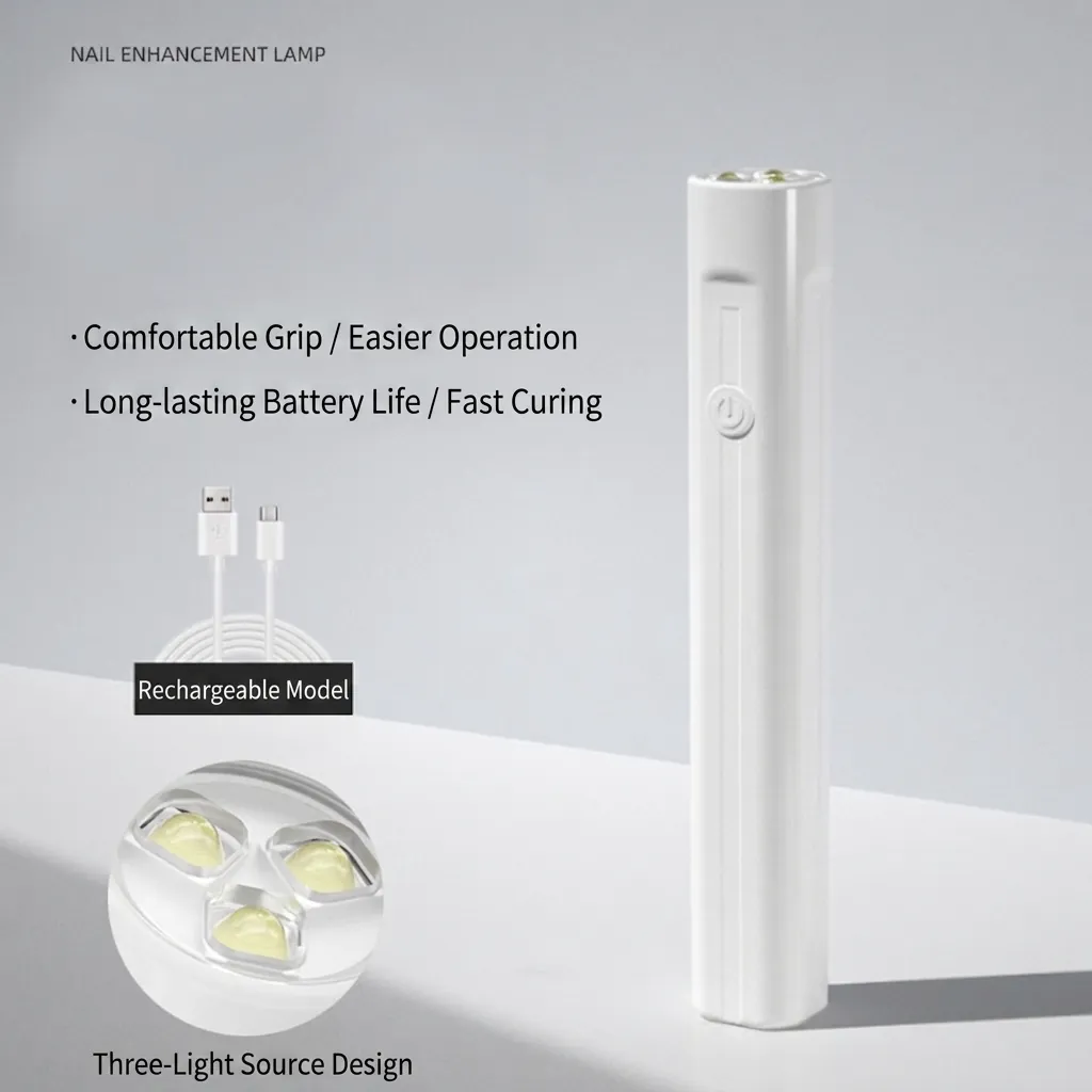 Portable Handheld Nail UV LED Lamp Rechargeable Mini Pen Style For Gel Polish Curing Home Travel Professional Use