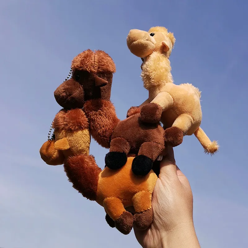 Camel Plush Keychain Stuffed Animal Bag Charm Cute Dromedary Camel Doll For Backpack Keyring Decoration Gift