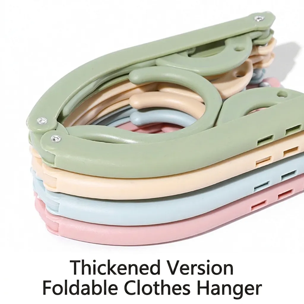 Portable Folding Hangers Plastic Metal Rivets Non-Slip Space Saving For Travel Business Trip Nordic Style