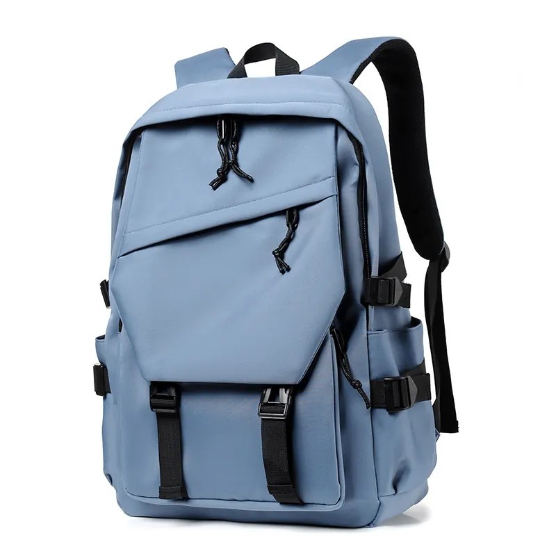 Large Capacity Laptop Backpack Waterproof Polyester School Bag Multi Pocket Casual Travel Daypack For Students