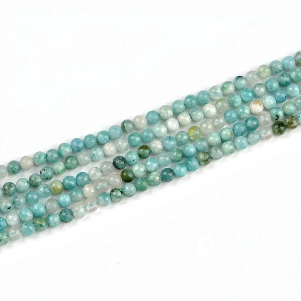 Perles Rondes En Hémimorphite Naturelle Pierres Gemmes Polies Pour La Fabrication De Bijoux DIY Bracelet Collier Artisanat