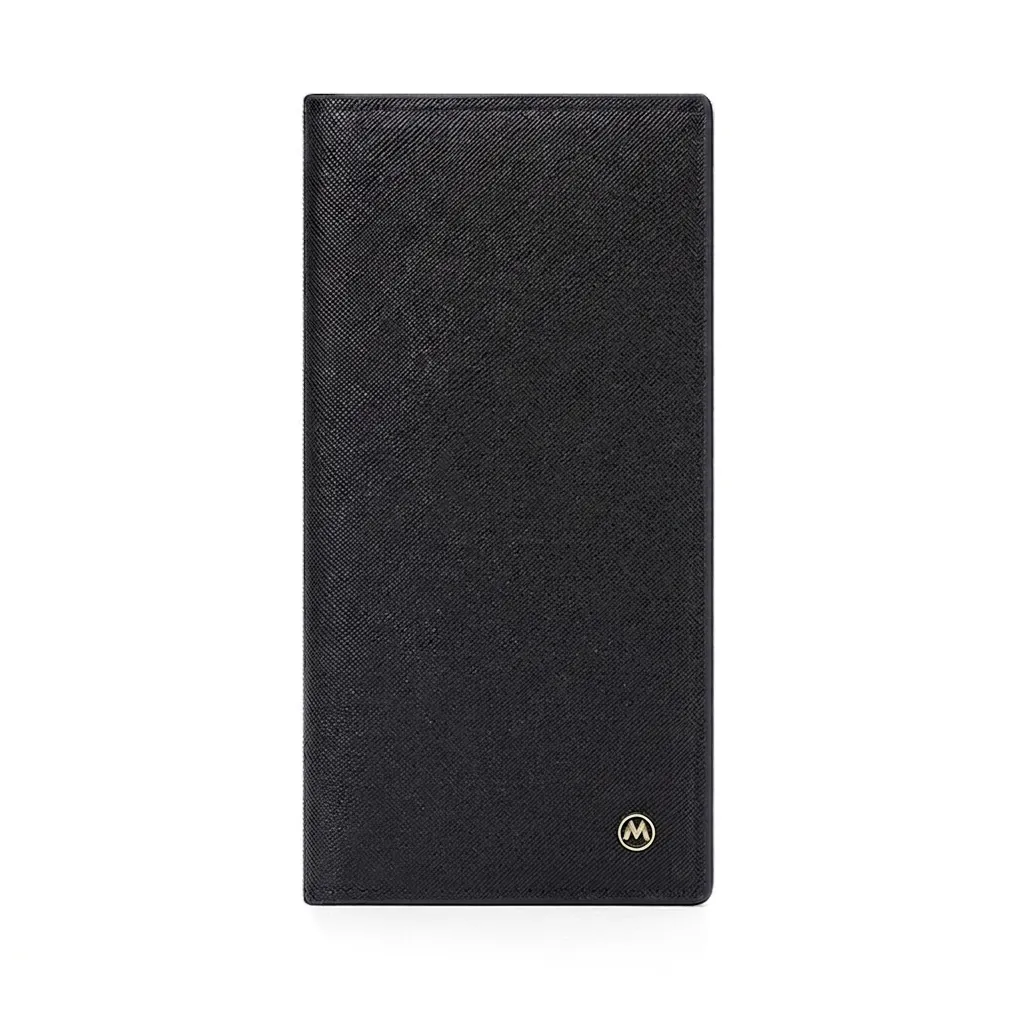 Men Long Wallet Saffiano PU Leather RFID Blocking Business Card Holder Ultra-Light Durable Daily Purse
