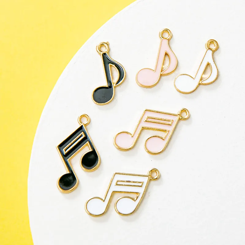 Ciondoli Nota Musicale Simbolo In Lega Smalto Per Creazione Gioielli DIY Bracciale Collana Artigianato