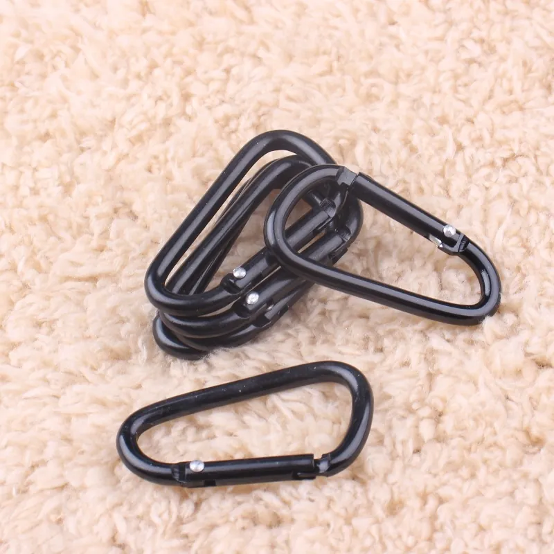 Aluminum Alloy Carabiners D-Shape Gourd Spring Link Hooks For Backpack Water Bottle Keyring Outdoor Travel Durable Accessory