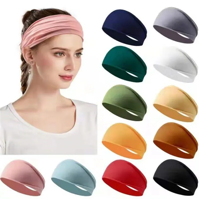Diadema Deportiva Banda Para El Sudor Elástica Poliéster Spandex Transpirable Yoga Correr Fitness Unisex