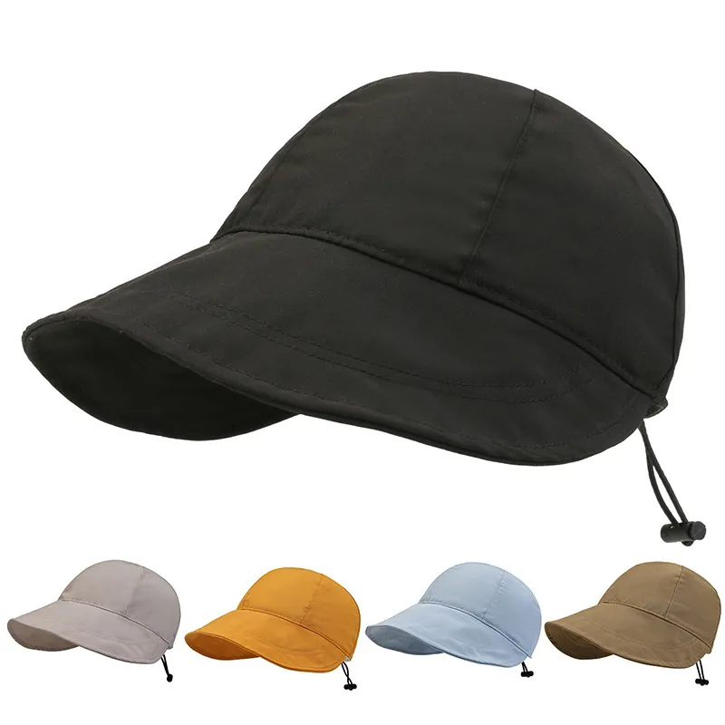 Cappello Da Pescatore Da Donna A Tesa Larga Asciugatura Rapida Traspirante Cappello Da Sole Estivo Con Coulisse Regolabile