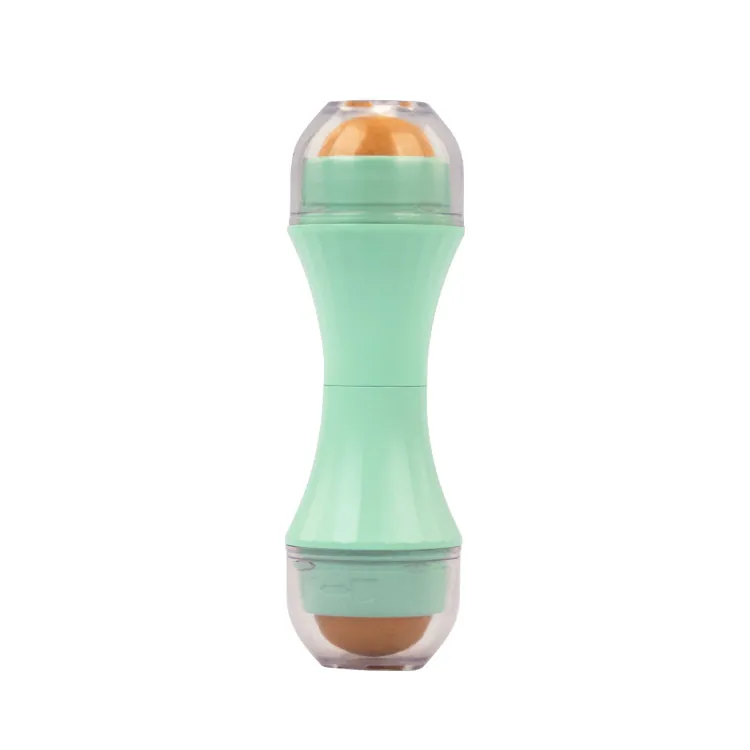 Rouleau Absorbant l'Huile Faciale en Pierre Volcanique Portable Masseur de Contrôle de l'Huile du Visage en ABS Réutilisable Outil de Beauté Lavable pour le Soin de la Peau