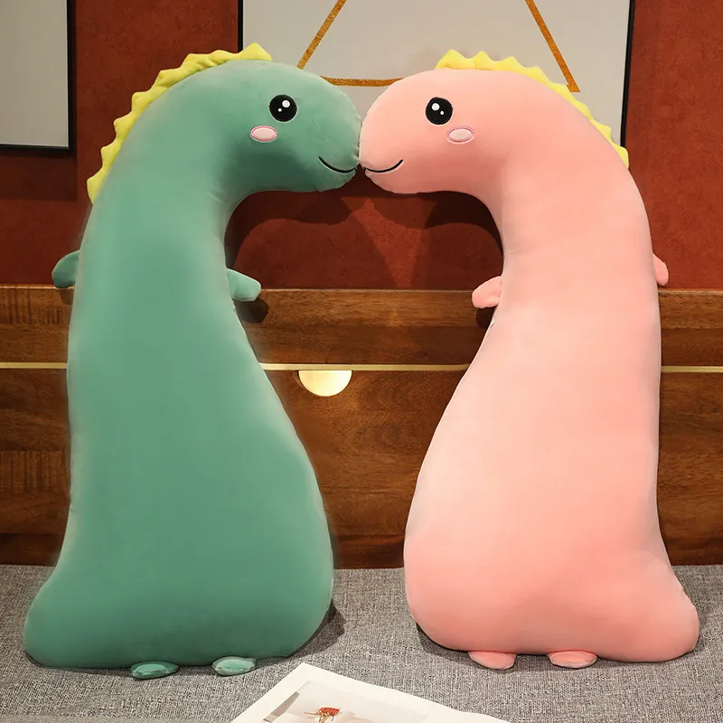 Long Plush Animal Pillow Soft Cartoon Dinosaur Pig Rabbit Stuffed Toy Sleeping Cushion For Side Sleeper Home Decor