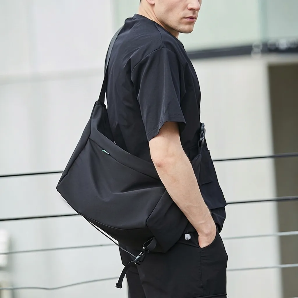 Borsa Messenger Uomo Impermeabile Tessuto Oxford Grande Capacità Streetwear Borsa Tracolla Stile Giapponese Borsa Spalla Casual