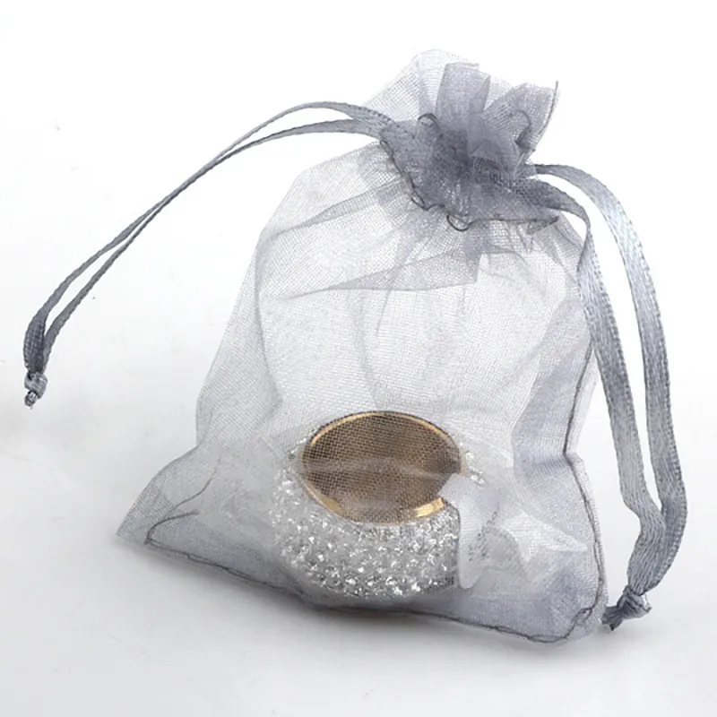 Organza Jewelry Drawstring Bags Multi Color Polyester Mesh Gift Packaging Pouches For Wedding Party Favor Candy Jewelry Storage