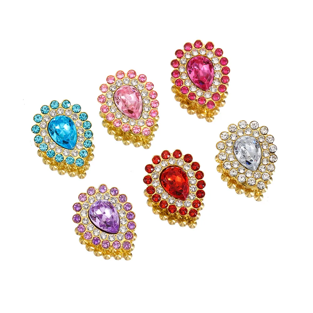 Alloy Water Drop Sew-on Rhinestones Charms For DIY Clothing Hair Accessories Elegant Handmade Jewelry Making Supplies For Women Crafts