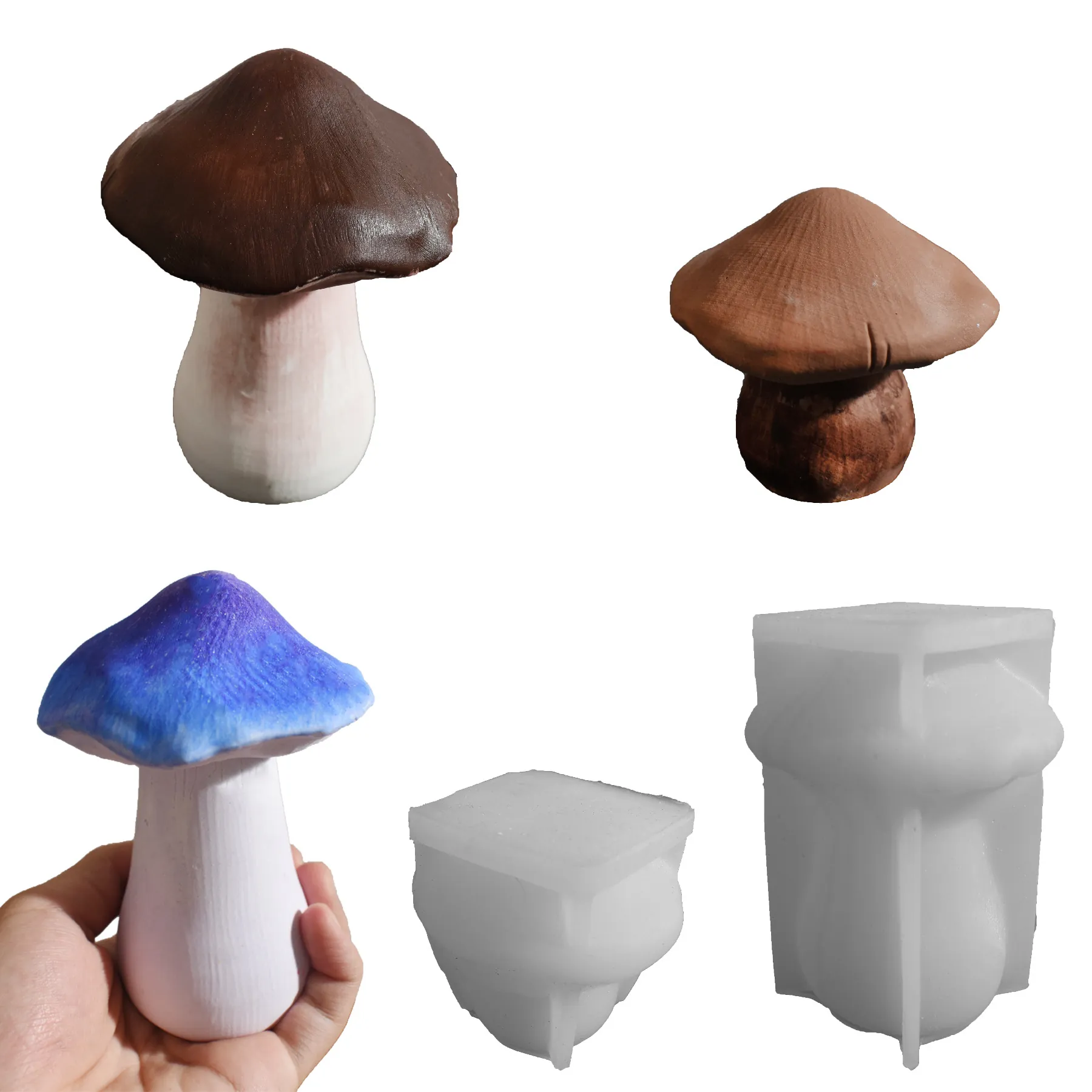 Stampo In Silicone Per Funghi 3D Per Candela Fai Da Te Resina Artigianato Aromaterapia Gesso Sapone Halloween