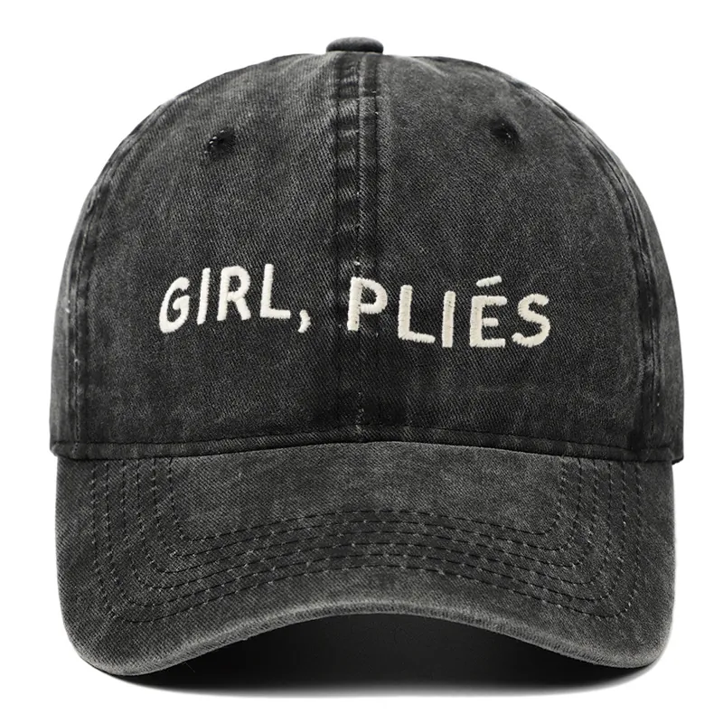 Casquette De Baseball En Coton Lavé Lettres Brodées Rétro Distressed Dad Hat Ajustable Protection Solaire Extérieur Unisexe