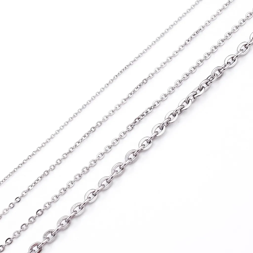 Collana Minimalista In Acciaio Inossidabile Catena A O Colore Argento Catena A Croce Con Chiusura A Moschettone Per Uomo Donna
