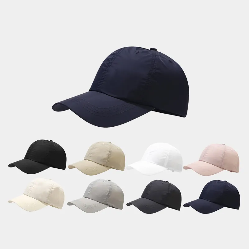 Baseball Cap Polyester Spandex Quick Dry Breathable Sun Protection Outdoor Hiking Fishing Minimalist Solid Color Adjustable Unisex