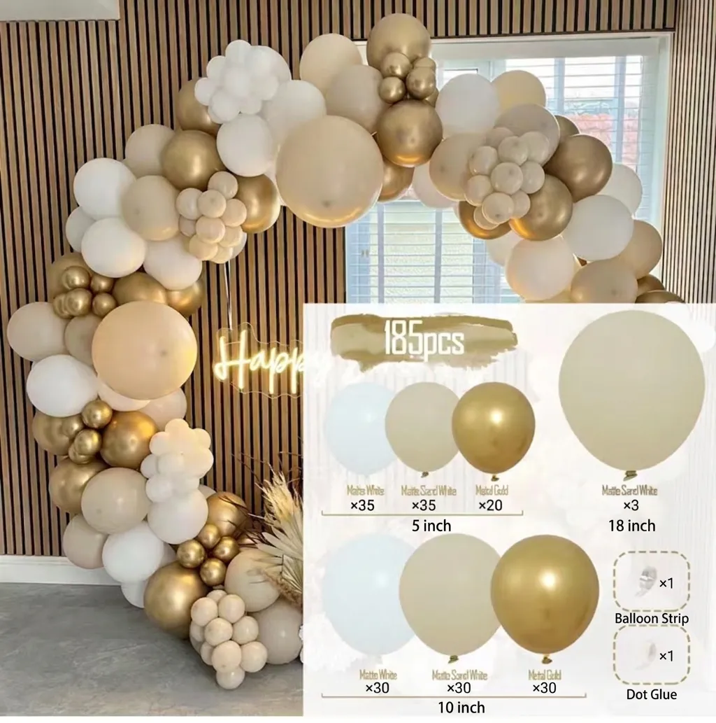 Latex Foil Balloon Arch Garland Party Decoration Birthday Wedding Baby Shower Metallic Confetti