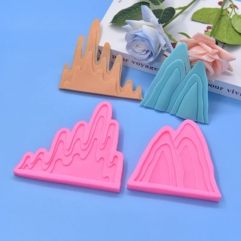 Mountain Shape Silicone Mold For DIY Craft Plaster Resin Baking Fondant Chocolate Iceberg Layered Design