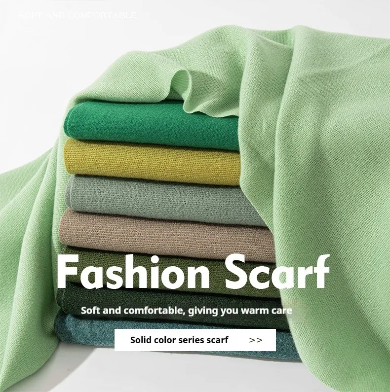 Women Winter Scarf Shawl Soft Imitation Cashmere Solid Color Elegant Warm Wrap With Tassels Versatile Casual Accessory