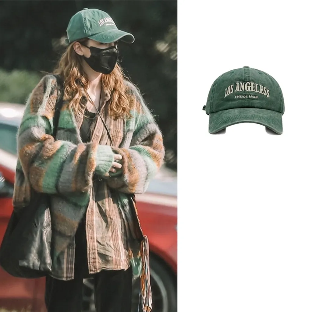 Washed Cotton Vintage Baseball Cap For Men Women Retro Letter Embroidered Adjustable Sun Protection Fashion Street Hip Hop Hat