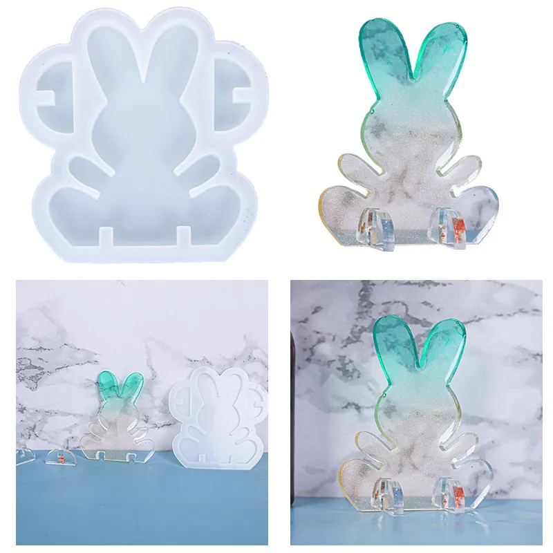 Rabbit Silicone Mold DIY Resin Casting Christmas Bunny Shape For Handmade Soap Candle Making Ornament Crafting