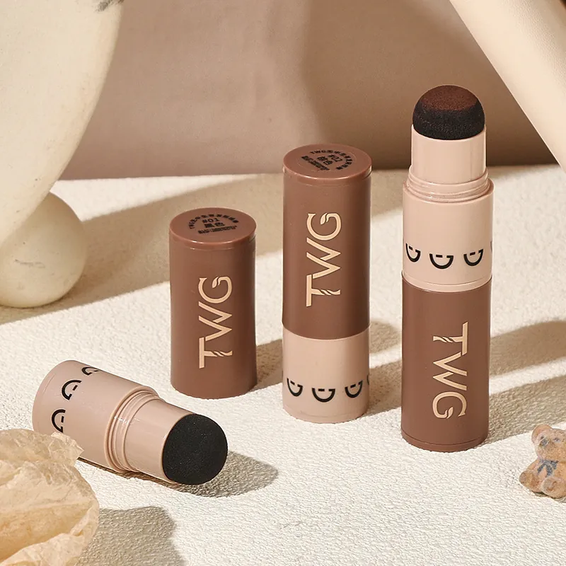 Hairline Shadow Stick Waterproof Hair Root Touch Up Powder With Sponge Applicator Sweatproof Hair Concealer Pen For Thinning Hair