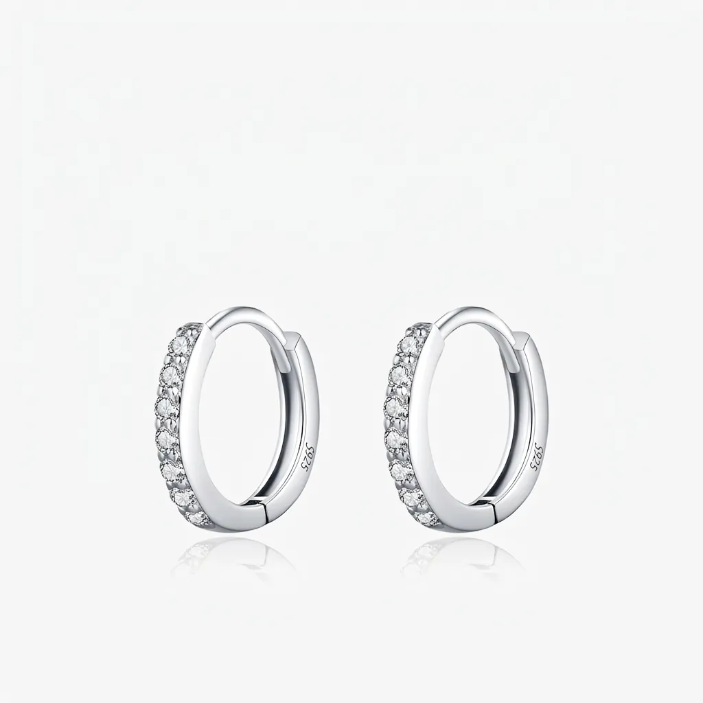 Orecchini a Cerchio in Argento Sterling 925 Moissanite Colore D per Donna Gioielli Eleganti di Alta Qualità Con Certificato GRA