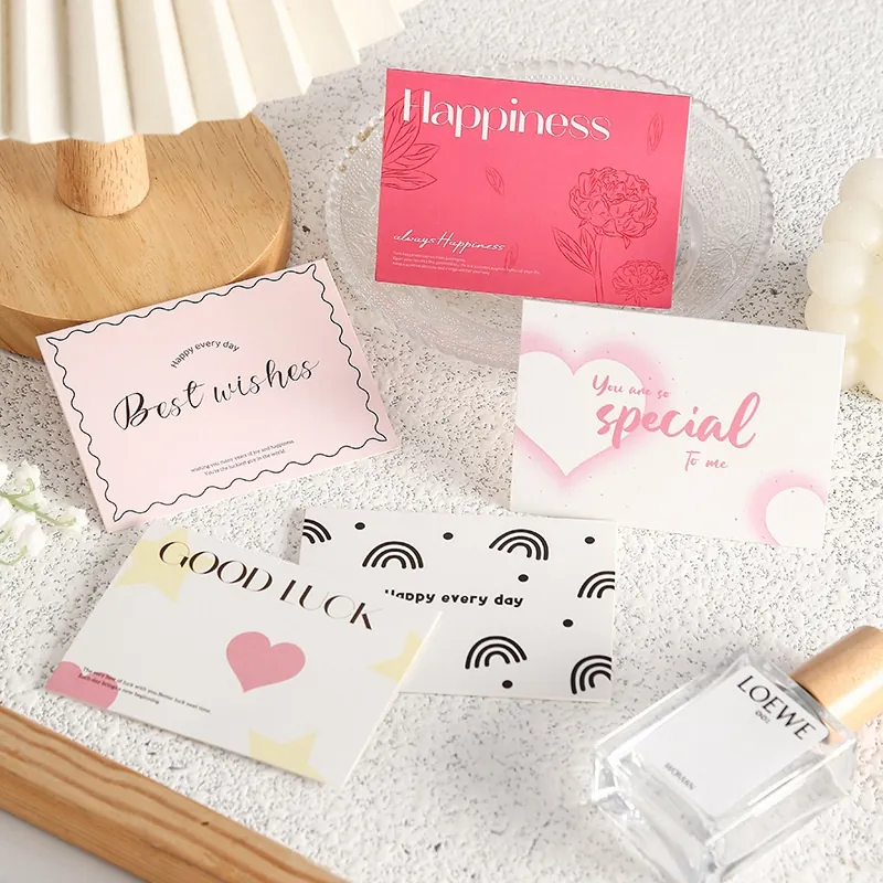 Cartes De Voeux Style Ins Minimaliste En Carton Anniversaire Saint Valentin Merci Cartes De Note De Bénédiction Pour Cadeau
