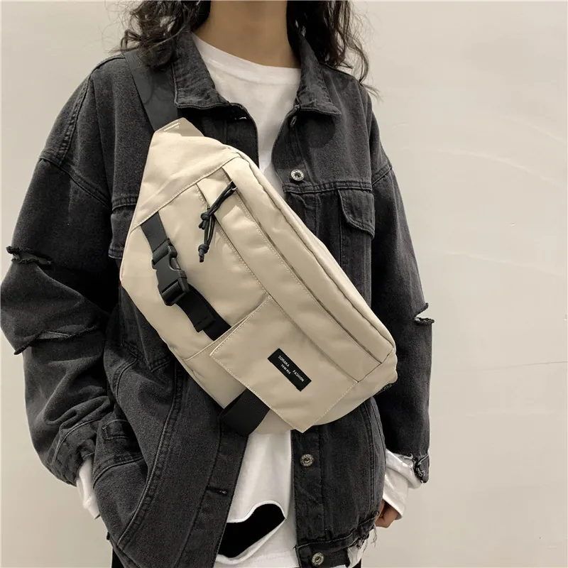 Borsa Da Petto A Tracolla In Nylon Unisex Grande Capacità Stile Vintage Casual Esterno Multiuso Borsa A Spalla Vita