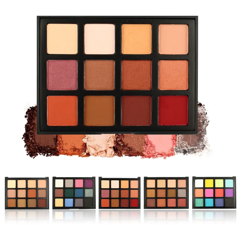 12 Colors Eyeshadow Palette Matte Shimmer Pearly High Pigmented Waterproof Long Lasting Earth Tones Smoky Eye Makeup