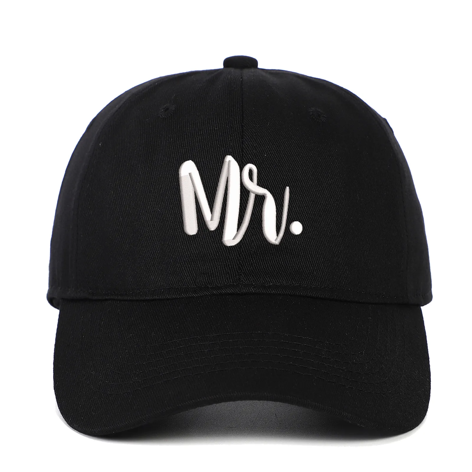 Baseball Cap Embroidered Mr Mrs Letters Cotton Adjustable Casual Dad Hat For Couples Wedding Honeymoon
