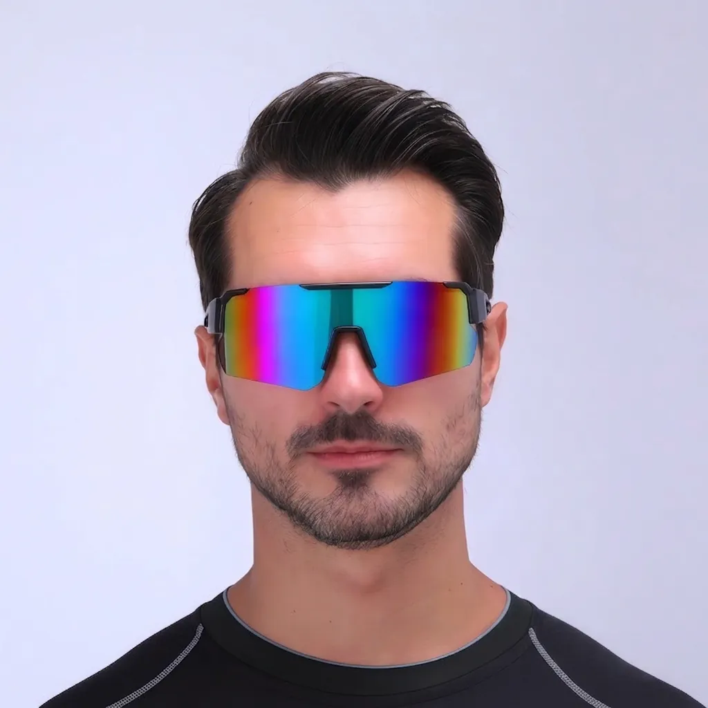 Gafas De Sol Deportivas Al Aire Libre Ciclismo Protección UV400 Resistente Al Viento Marco Grande PC Hombres Mujeres