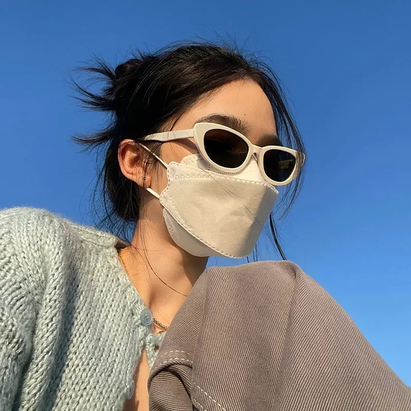 Fashion Cat Eye Sunglasses For Women Retro PC Frame AC Lens UV400 Protection Street Style Small Frame Eyewear