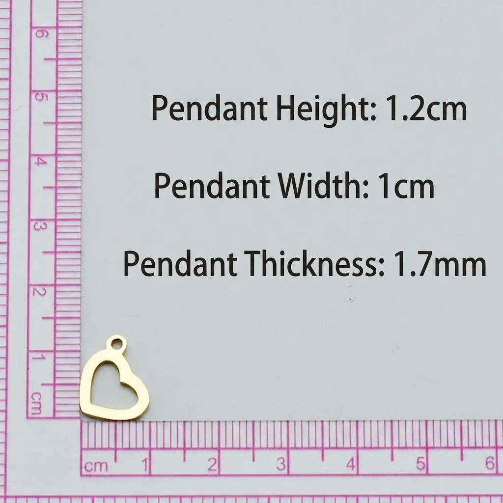 Stainless Steel Heart Pendants Hollow Out Charms For DIY Jewelry Making Necklaces Earrings Accessories Minimalist