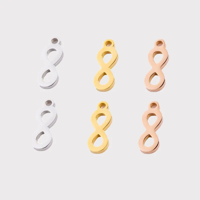 Infinity Symbol Pendant Eight Shape Stainless Steel Connector For DIY Jewelry Making Polished Minimalist Accessory
