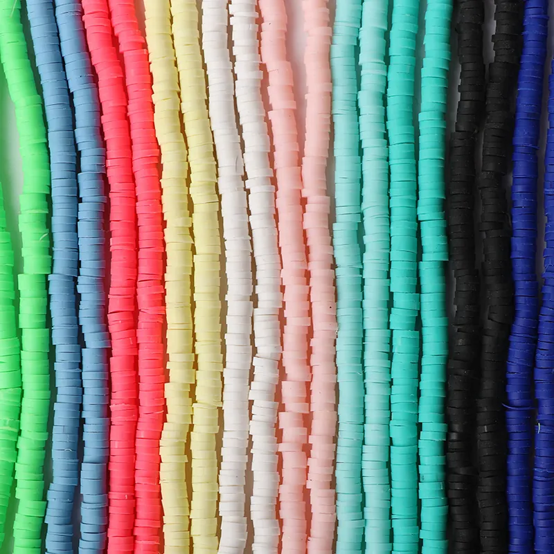 Cuentas Heishi De Arcilla Polimérica Redondas Planas Rodajas De Disco De Cerámica Suave Para Joyería DIY Pulsera Collar Boho