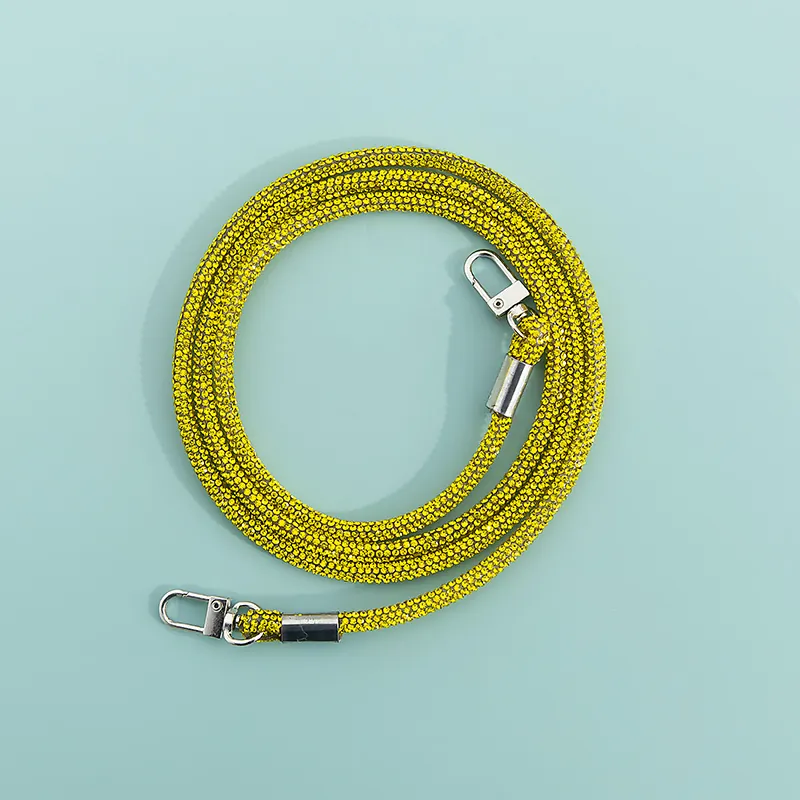 Rhinestone Phone Lanyard Bling Shiny Crossbody Strap With Metal Hooks For Bag Accessory Women